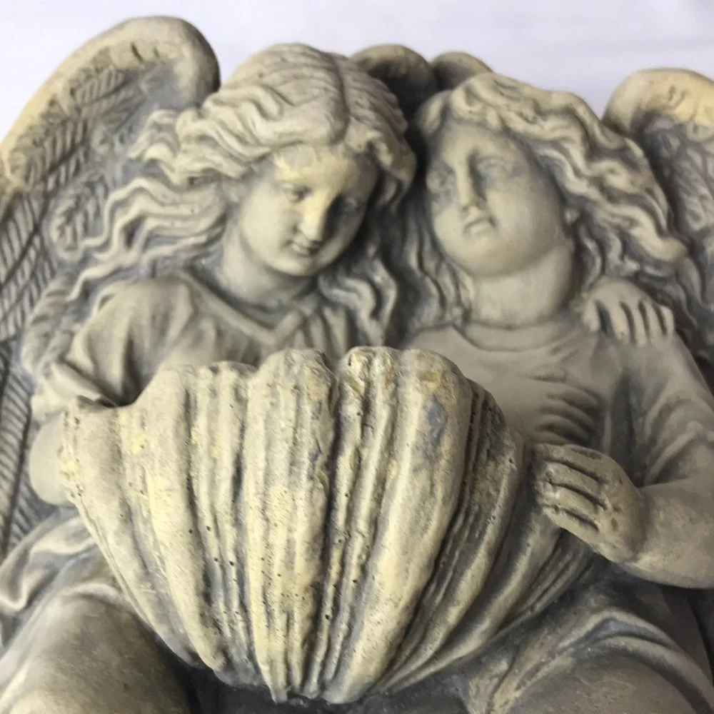 Angels Stone cast wall plaque decor